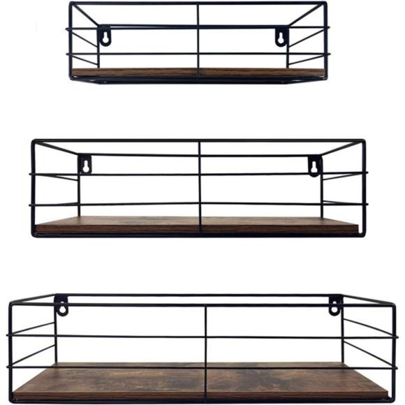 Floating Shelves Wall Mounted Set of 3, Hanging Storage Shelf for Bathroom - Picture 1 of 6